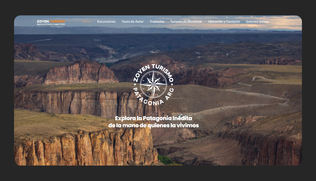 Paginaweb zoyenturismo patagonia
