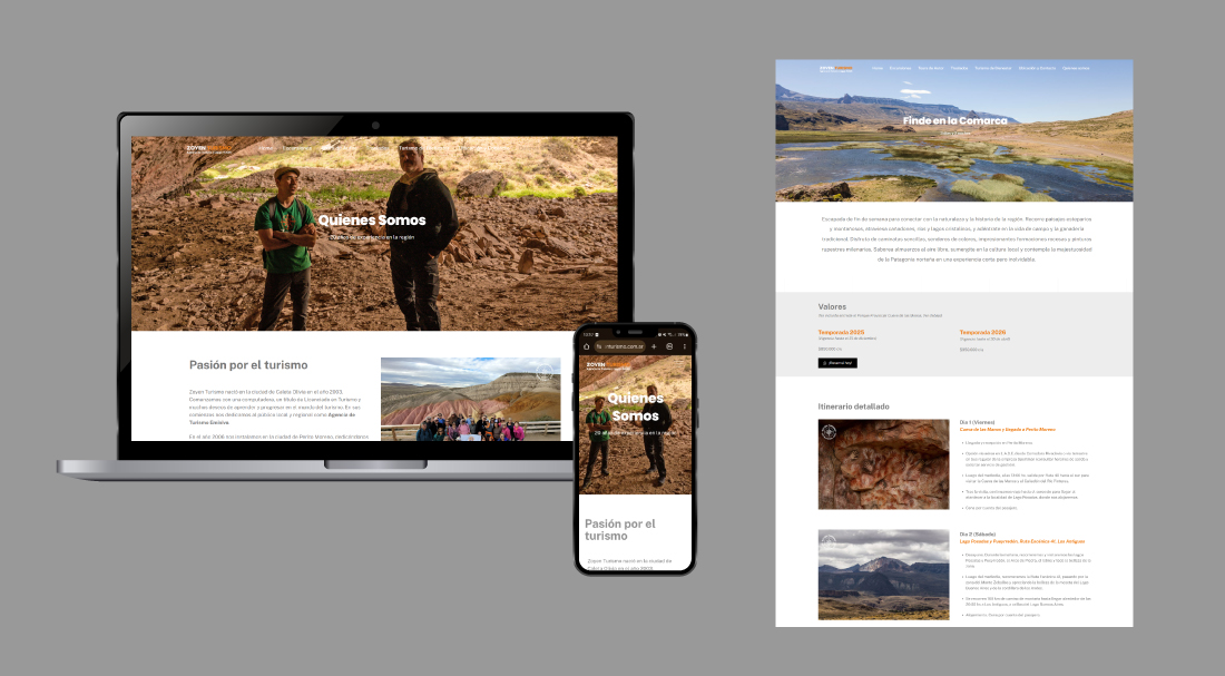 Paginaweb zoyenturismo patagonia excursiones